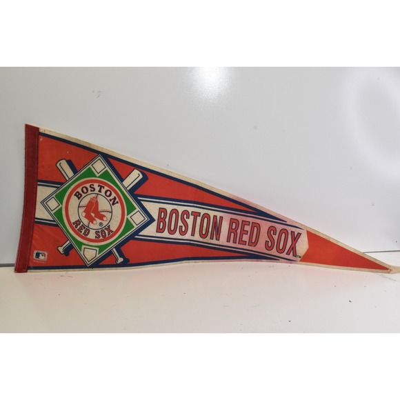 Vintage Boston Red Sox Baseball Pennant 30" Wincraft Sports Collectible Man Cave - Picture 1 of 6